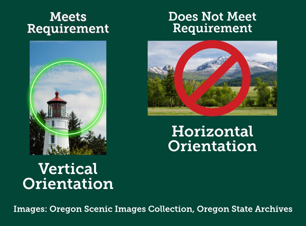 Image illustrates the difference between portrait and landscape orientation.